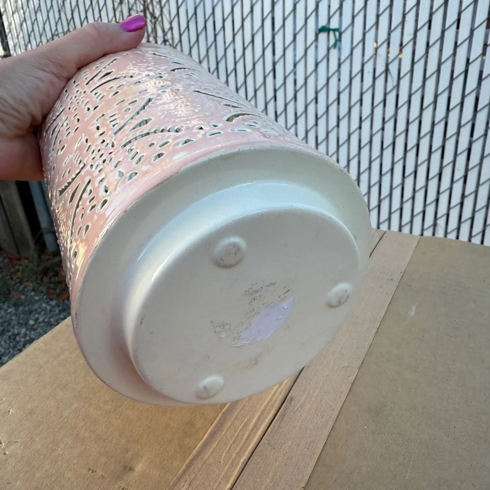 Enamel Metal Pink Decorative Lantern